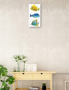 Cuadro decorativo Trío Tropical II técnica mixta Cuadros Jr Animales Marinos