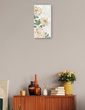 Cuadro decorativo Trío de peonía técnica mixta Cuadros Jr Floración