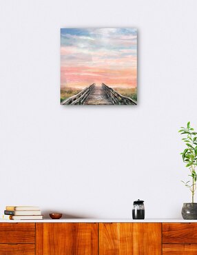 Cuadro decorativo Sorbete horizonte técnica mixta Cuadros Jr Caminos
