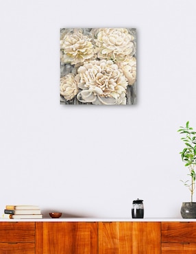 Cuadro decorativo Susurros de peonía técnica mixta Cuadros Jr Floración