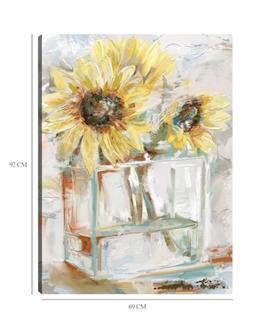 Cuadro decorativo Tournesoles técnica mixta Cuadros Jr Girasoles