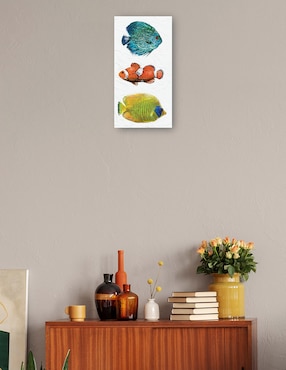 Cuadro decorativo Trío Tropical I técnica mixta Cuadros Jr Animales Marinos