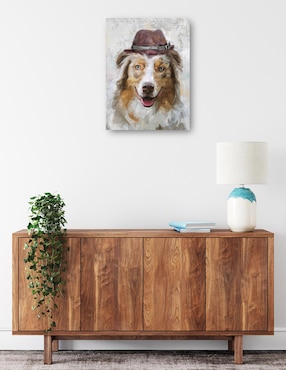 Cuadro decorativo Sombrero feliz IV técnica mixta Cuadros Jr Animales Domésticos
