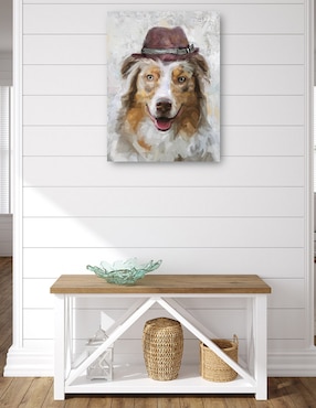 Cuadro decorativo Sombrero feliz IV técnica mixta Cuadros Jr Animales Domésticos