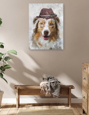 Cuadro decorativo Sombrero feliz IV técnica mixta Cuadros Jr Animales Domésticos