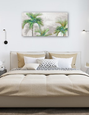 Cuadro decorativo Sombras de palma técnica mixta Cuadros Jr Trópico