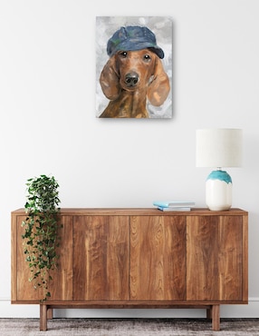 Cuadro decorativo Sombrero feliz III técnica mixta Cuadros Jr Animales Domésticos