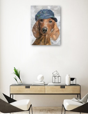 Cuadro decorativo Sombrero feliz III técnica mixta Cuadros Jr Animales Domésticos