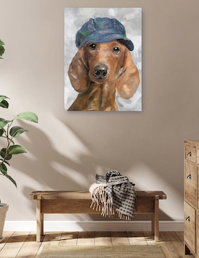 Cuadro decorativo Sombrero feliz III técnica mixta Cuadros Jr Animales Domésticos