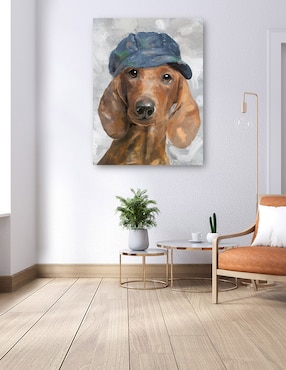 Cuadro decorativo Sombrero feliz III técnica mixta Cuadros Jr Animales Domésticos