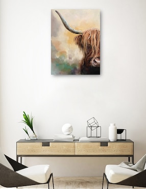Cuadro decorativo Tierras altas técnica mixta Cuadros Jr Animales Domésticos