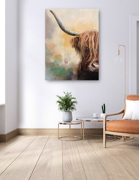 Cuadro decorativo Tierras altas técnica mixta Cuadros Jr Animales Domésticos