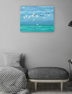 Cuadro decorativo Vuelo costero técnica mixta Cuadros Jr Aves Silvestres