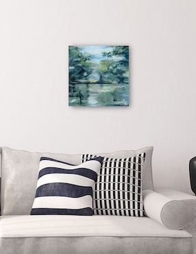 Cuadro decorativo Vista junto al lago técnica mixta Cuadros Jr Lagos
