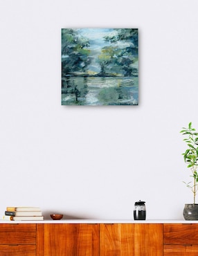 Cuadro decorativo Vista junto al lago técnica mixta Cuadros Jr Lagos