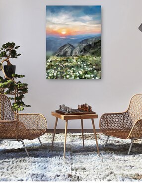 Cuadro decorativo Vista de la montaña técnica mixta Cuadros Jr Lagos
