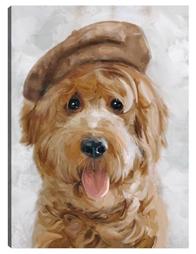 Cuadro decorativo Sombrero feliz II técnica mixta Cuadros Jr Animales Domésticos