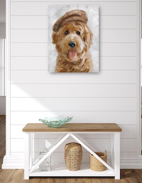 Cuadro decorativo Sombrero feliz II técnica mixta Cuadros Jr Animales Domésticos