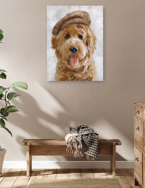 Cuadro decorativo Sombrero feliz II técnica mixta Cuadros Jr Animales Domésticos