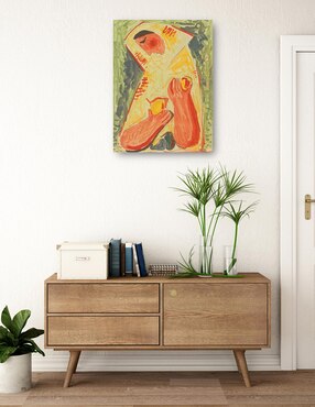 Cuadro decorativo Mujer con frutas (1937-1938) técnica mixta Cuadros Jr Formas