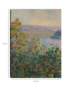 Cuadro decorativo Parterres de flores en Vétheuil (1881) técnica mixta Cuadros Jr Primavera