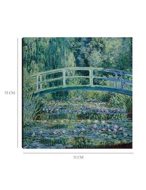 Cuadro decorativo Lirios de agua y puente japonés (1899) técnica mixta Cuadros Jr Lagos