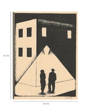 Cuadro decorativo El encuentro (1924) técnica mixta Cuadros Jr Gente