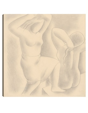 Cuadro decorativo La mañana (1929) técnica mixta Cuadros Jr Bocetos