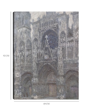 Cuadro decorativo La Catedral de Ruán. El portal, Tiempo gris (1892) técnica mixta Cuadros Jr Arquitectura