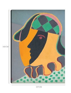 Cuadro decorativo La cabeza de Pierot (1932) técnica mixta Cuadros Jr Colores