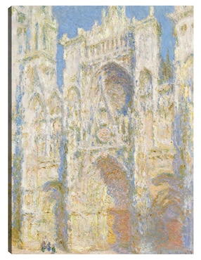 Cuadro Decorativo Catedral De Rouen, Fachada Oeste, Luz Del Sol (1894) Técnica Mixta Cuadros Jr Lugares