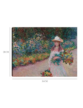 Cuadro decorativo Jovencita en el jardín de Giverny (1888) técnica mixta Cuadros Jr Gente