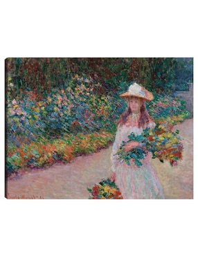 Cuadro decorativo Jovencita en el jardín de Giverny (1888) técnica mixta Cuadros Jr Gente