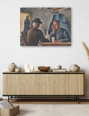 Cuadro decorativo En una posada (1927) técnica mixta Cuadros Jr Gente