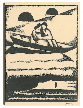 Cuadro decorativo En el río (1924) técnica mixta Cuadros Jr Ríos