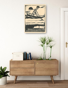 Cuadro decorativo En el río (1924) técnica mixta Cuadros Jr Ríos