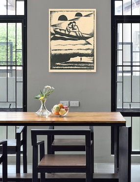 Cuadro decorativo En el río (1924) técnica mixta Cuadros Jr Ríos