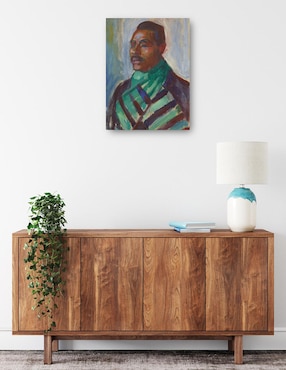 Cuadro decorativo Africano con pañuelo verde (1916) técnica mixta Cuadros Jr Retratos