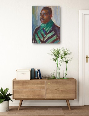 Cuadro decorativo Africano con pañuelo verde (1916) técnica mixta Cuadros Jr Retratos