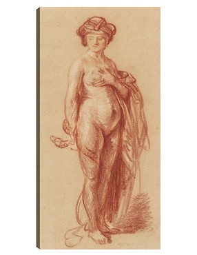 Cuadro Decorativo Mujer Desnuda Con Serpiente (1637) Técnica Mixta Cuadros Jr Gente