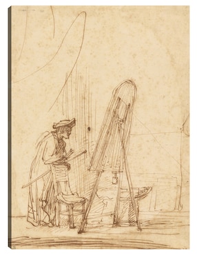 Cuadro decorativo Un artista en su estudio (1630) técnica mixta Cuadros Jr Bocetos