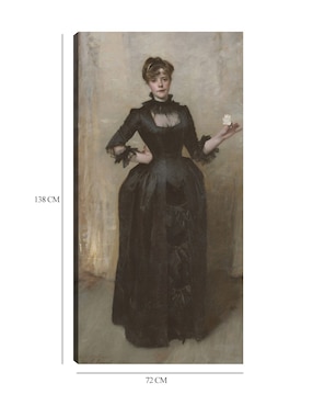 Cuadro decorativo La dama de la rosa (Charlotte Louise Burckhardt) (1882) técnica mixta Cuadros Jr Gente