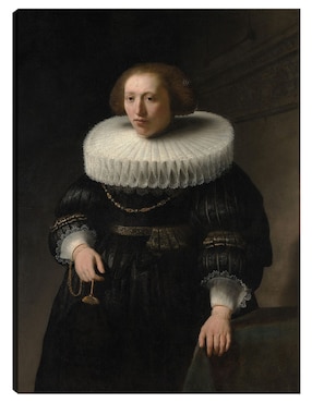 Cuadro Decorativo Retrato De Una Mujer (1632) Técnica Mixta Cuadros Jr Gente