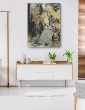 Cuadro decorativo Sra. Reubell sentada frente a una pantalla (hacia 1884) técnica mixta Cuadros Jr Gente
