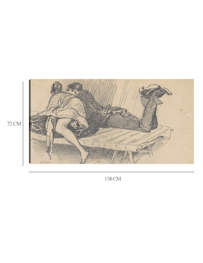 Cuadro decorativo Pareja en un catre (c. 1874-1877) técnica mixta Cuadros Jr Gente