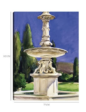 Cuadro decorativo Fuente de mármol en Italia (ca. 1907) técnica mixta Cuadros Jr Lugares
