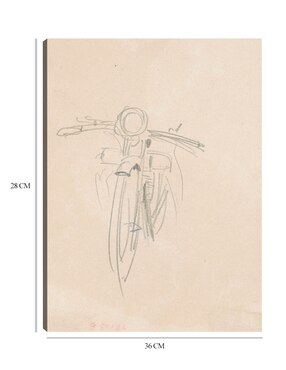 Cuadro decorativo Motocicleta (verso) (1918) técnica mixta Cuadros Jr Bocetos