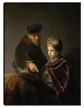 Cuadro decorativo Un joven erudito y su tutor (alrededor de 1629-1630) técnica mixta Cuadros Jr Gente