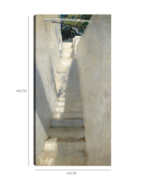 Cuadro decorativo Escalera en Capri (1878) técnica mixta Cuadros Jr Lugares