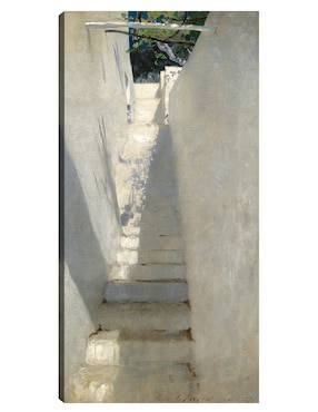 Cuadro decorativo Escalera en Capri (1878) técnica mixta Cuadros Jr Lugares